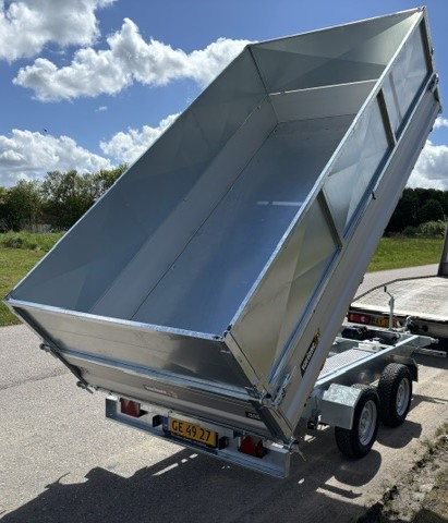 Tiptrailer 3.500 kg med elektrisk 3-vejs tip thumbnail 0