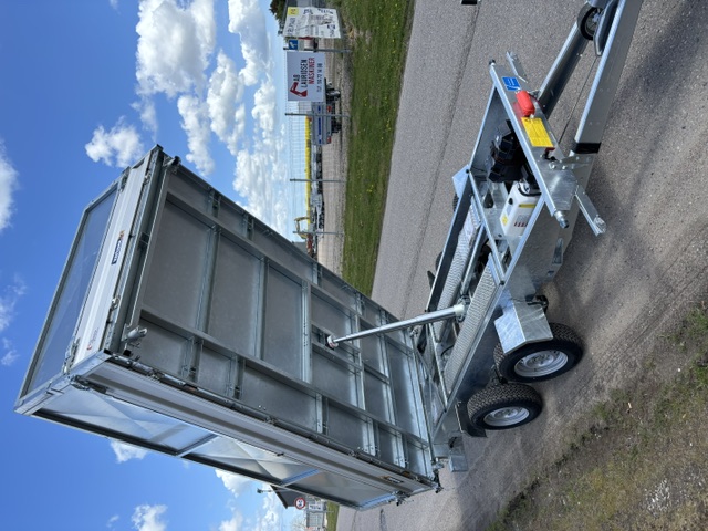 Tiptrailer 3.500 kg med elektrisk 3-vejs tip thumbnail 1